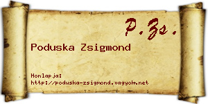Poduska Zsigmond névjegykártya
